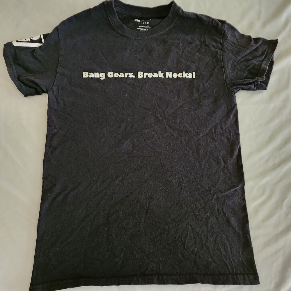 Bang Gears Break Necks Gildan Black Short Sleeve Cotton T-Shirt Adult S